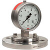Membrane pressure gauge Type 1467 stainless steel/safety glass R100 measuring range -1 - 0 bar glycerin filled process connection stainless steel PN40 DN50
